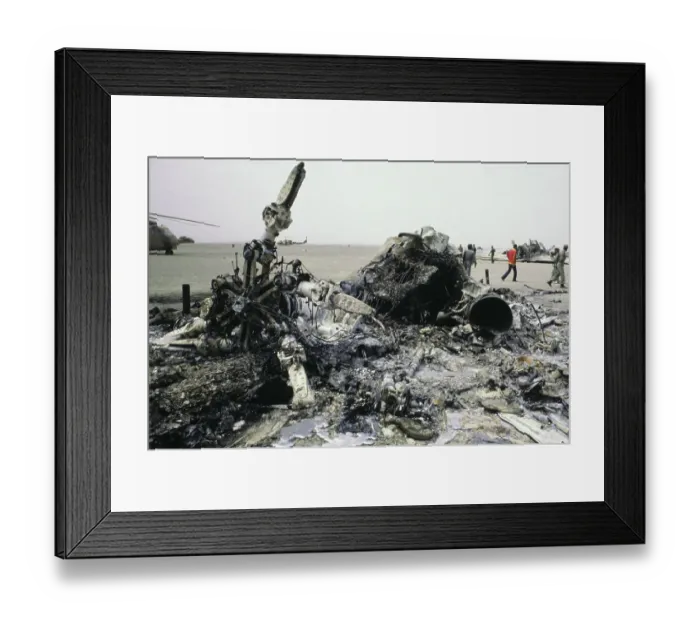 Framed Print : Helicopter Lying in Ruins Framed Print : Helicopter Lying in Ruins