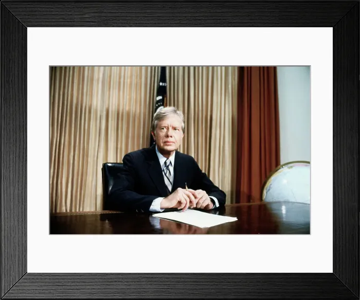 Framed Print : President Jimmy Carter Seated at Desk Framed Print : President Jimmy Carter Seated at Desk
