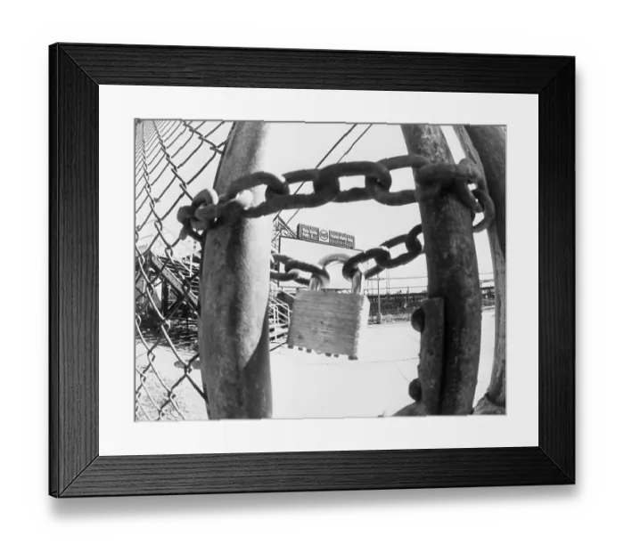 Framed Print : Ohio Steelmill's Gates Padlocked Framed Print : Ohio Steelmill's Gates Padlocked