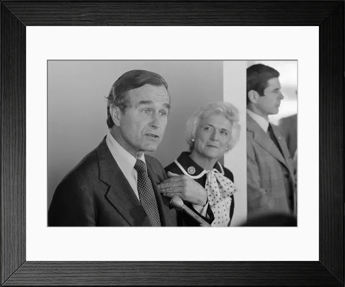 Framed Print : George Bush with His Wife Framed Print : George Bush with His Wife