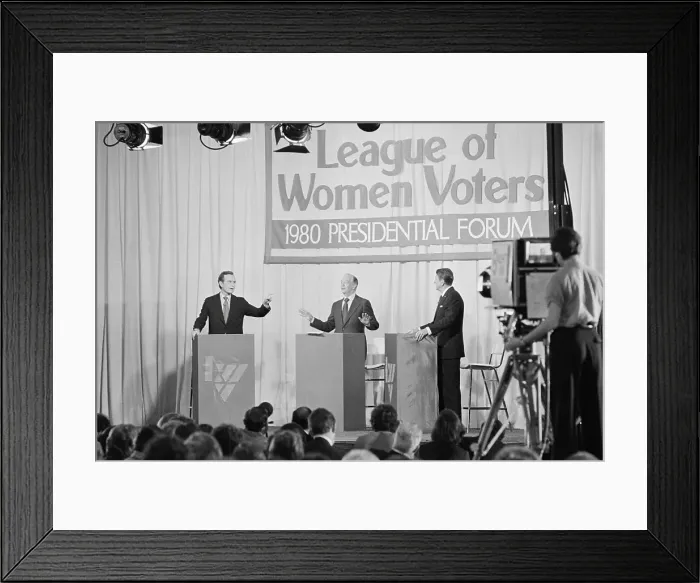 Framed Print : Ronald Reagan at Debate