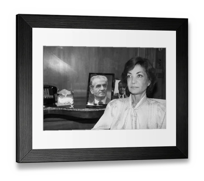 Framed Print : Princess Ashraf Pahlavi Being Interviewed Framed Print : Princess Ashraf Pahlavi Being Interviewed