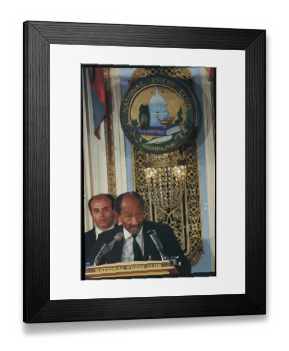 Framed Print : Egyptian President Anwar Sadat Framed Print : Egyptian President Anwar Sadat