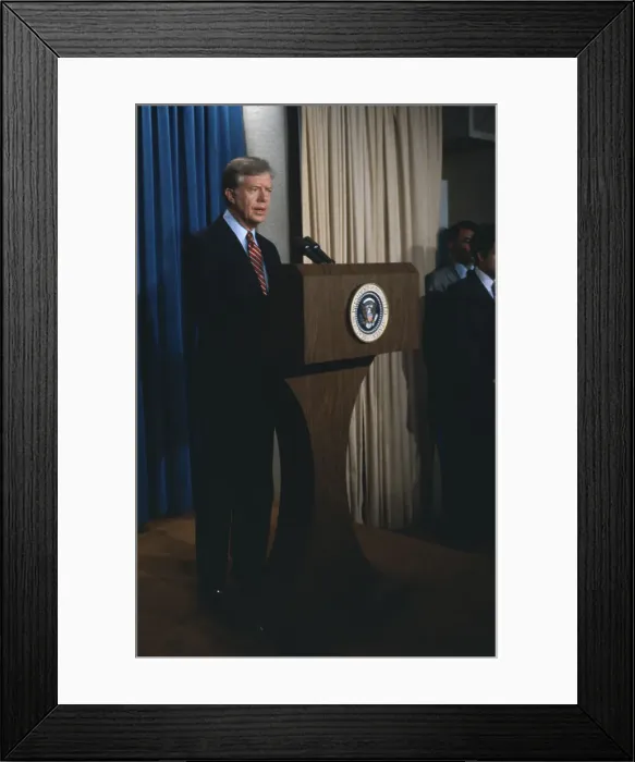 Framed Print : Jimmy Carter Giving Speech Framed Print : Jimmy Carter Giving Speech