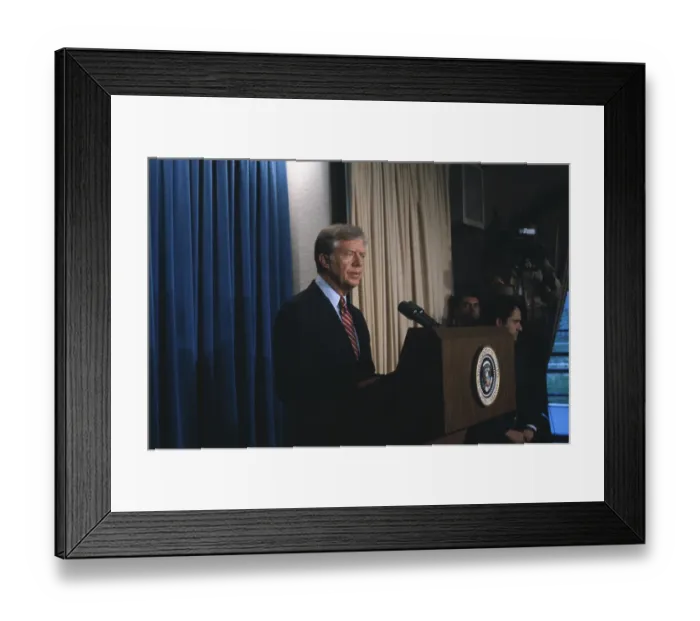 Framed Print : Jimmy Carter Giving Speech Framed Print : Jimmy Carter Giving Speech