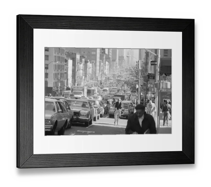 Framed Print : View of Crowded New York Street Framed Print : View of Crowded New York Street