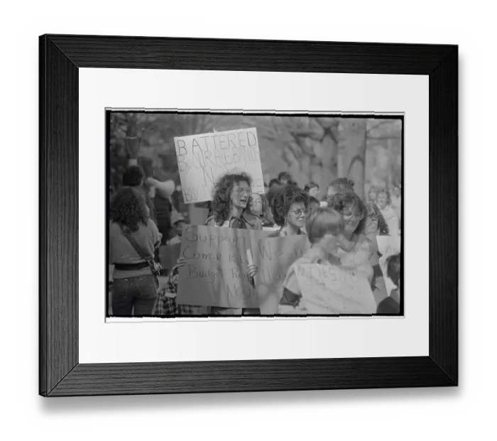 Framed Print : NJ Coalition for Battered Women Protesting Budget Cuts Framed Print : NJ Coalition for Battered Women Protesting Budget Cuts