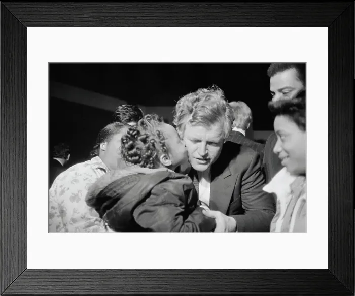 Framed Print : Joy Moss Kissing Edward M. Kennedy Framed Print : Joy Moss Kissing Edward M. Kennedy