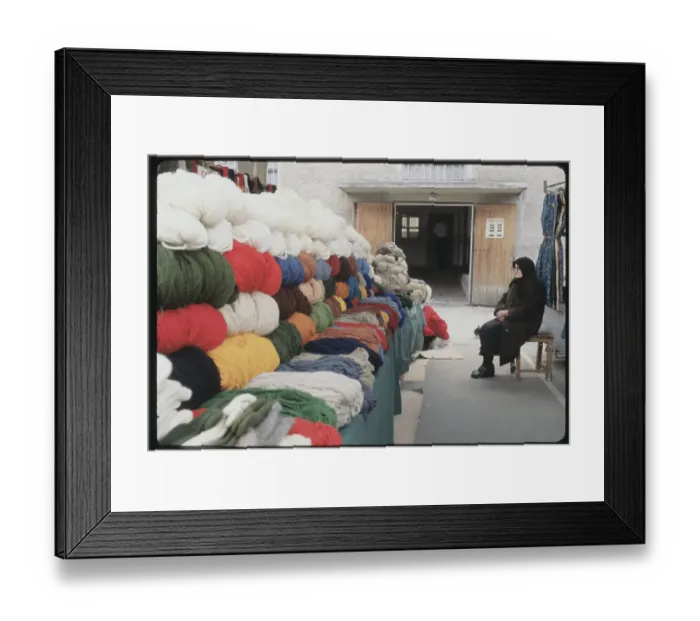 Framed Print : Yarn Shop in Yugoslavia Framed Print : Yarn Shop in Yugoslavia
