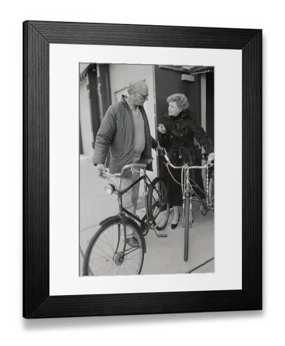 Framed Print : Arthur Miller and Sister with Bicycles Framed Print : Arthur Miller and Sister with Bicycles