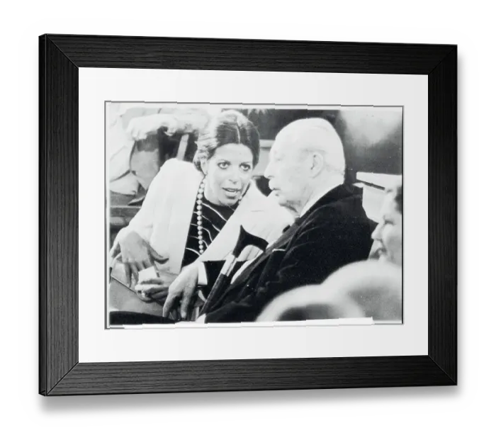 Framed Print : Portrait of Christina Onassis and Harold MacMillan Framed Print : Portrait of Christina Onassis and Harold MacMillan