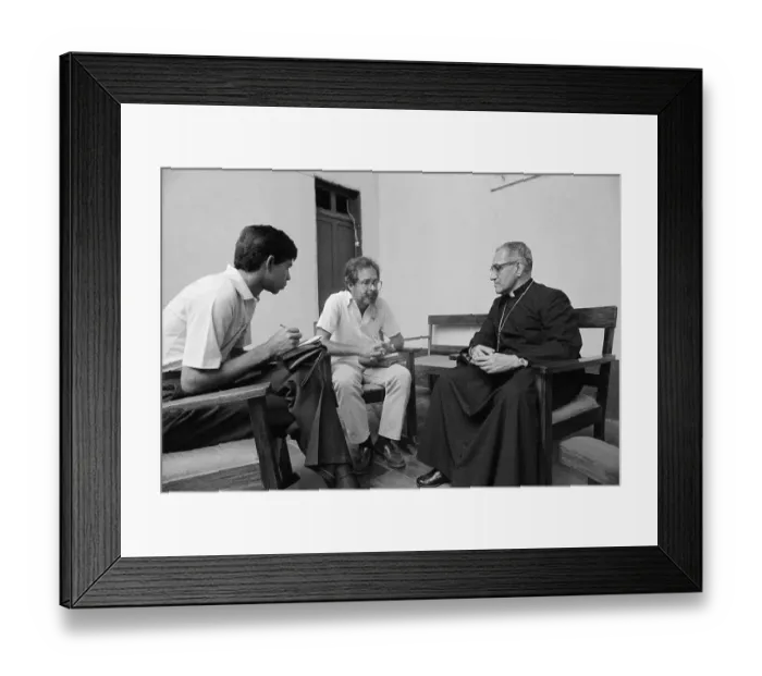 Framed Print : Arnulfo Romero Sitting at An Altar Framed Print : Arnulfo Romero Sitting at An Altar