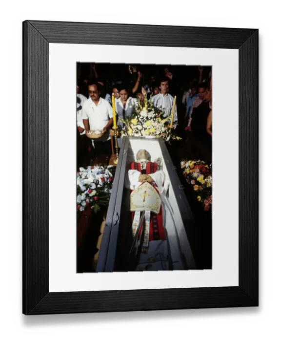 Framed Print : Coffin Of Archbishop Romero Framed Print : Coffin Of Archbishop Romero