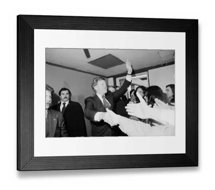 Framed Print : Edward M. Kennedy Shaking Hands with Supporters Framed Print : Edward M. Kennedy Shaking Hands with Supporters