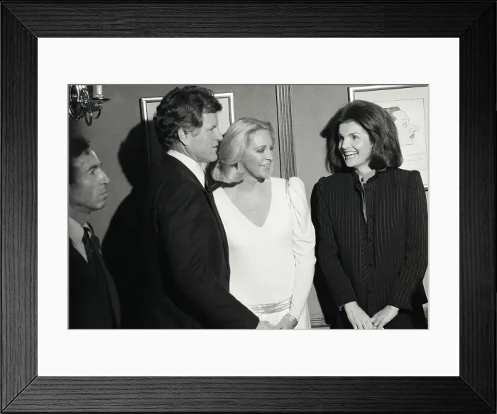 Framed Print : Edward Kennedy W / Wife & Jackie Onassis Framed Print : Edward Kennedy W / Wife & Jackie Onassis