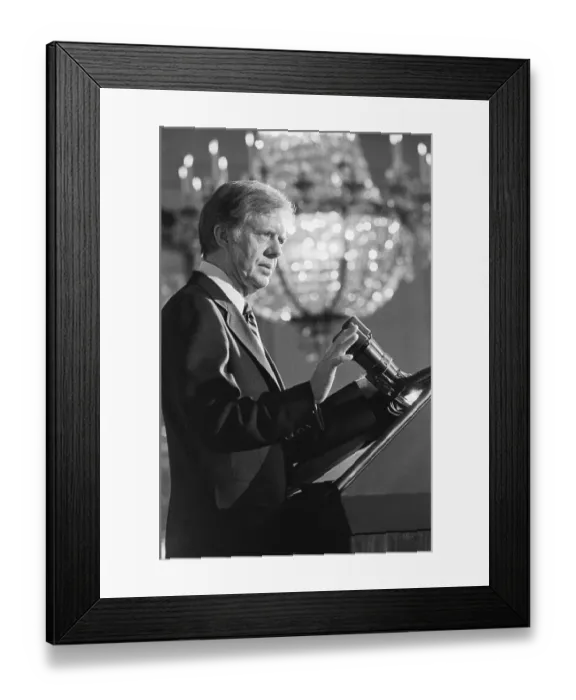 Framed Print : Jimmy Carter Addressing Athletes Framed Print : Jimmy Carter Addressing Athletes