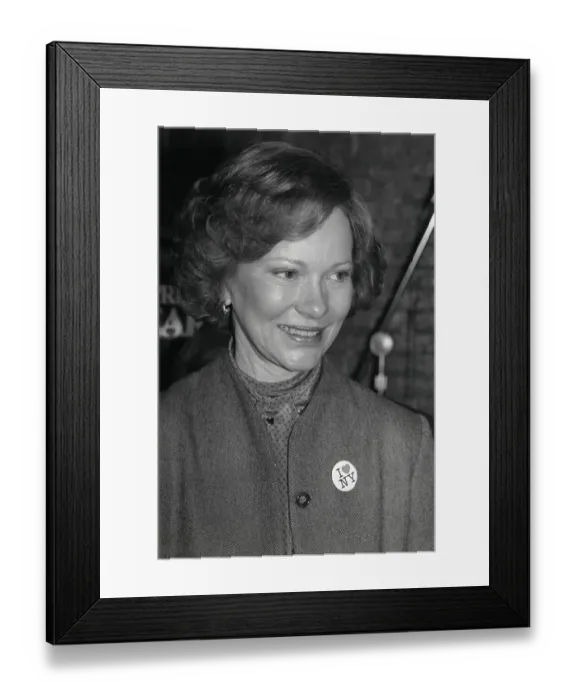 Framed Print : Rosalyn Carter Wearing I Love Ny Button Framed Print : Rosalyn Carter Wearing I Love Ny Button