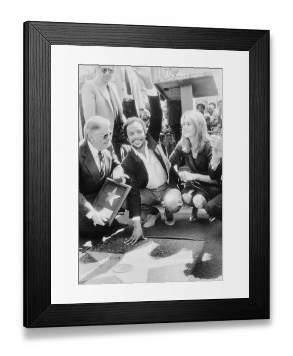 Framed Print : View of Quincy Jones and His Hollywood Star