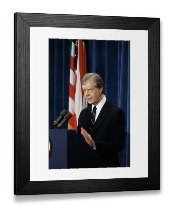 Framed Print : Jimmy Carter Proposing New Plan Framed Print : Jimmy Carter Proposing New Plan