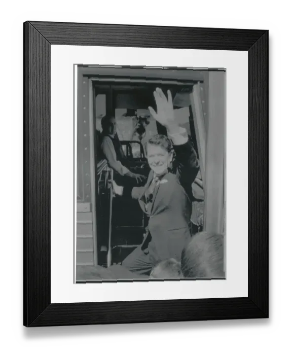 Framed Print : Ronald Reagan Waving Framed Print : Ronald Reagan Waving