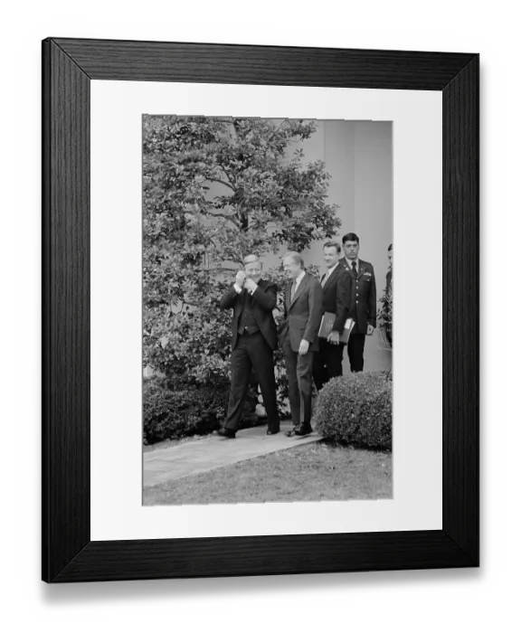 Framed Print : Helmut Schmidt is Shown Combing His Hair Framed Print : Helmut Schmidt is Shown Combing His Hair
