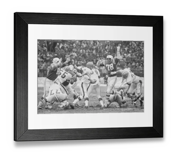 Framed Print : Football Action with Bubba Smith and Bill Nelsen Framed Print : Football Action with Bubba Smith and Bill Nelsen