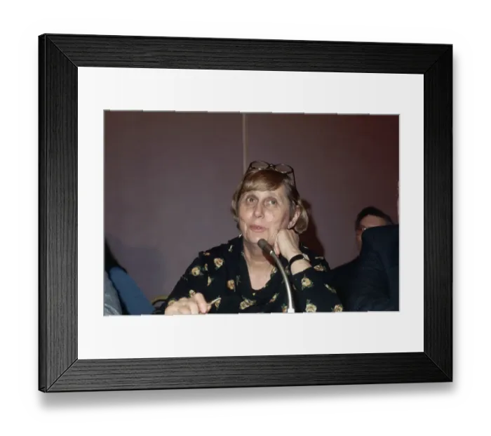 Framed Print : Ella Grasso Speaking Framed Print : Ella Grasso Speaking