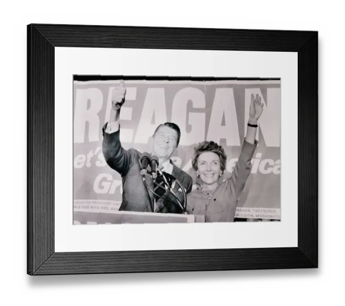 Framed Print : Ronald Reagan Giving the Thumbs Up Sign Framed Print : Ronald Reagan Giving the Thumbs Up Sign