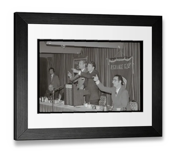 Framed Print : Ronald Reagan and Others Pointing Framed Print : Ronald Reagan and Others Pointing