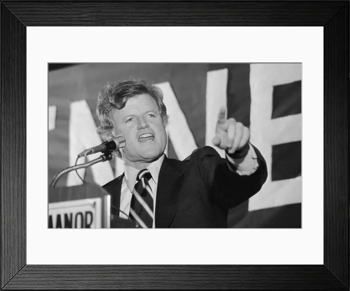 Framed Print : Senator Ted Kennedy Gesturing During Speech Framed Print : Senator Ted Kennedy Gesturing During Speech