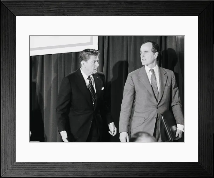 Framed Print : George Bush and Ronald Reagan Framed Print : George Bush and Ronald Reagan