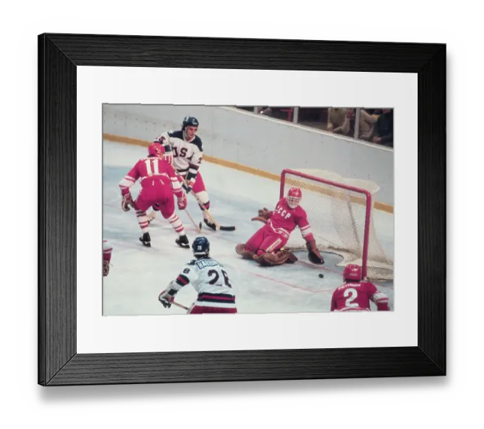 Framed Print : Lake Placid 1980 - Ice Hockey - USA vs. USSR Framed Print : Lake Placid 1980 - Ice Hockey - USA vs. USSR