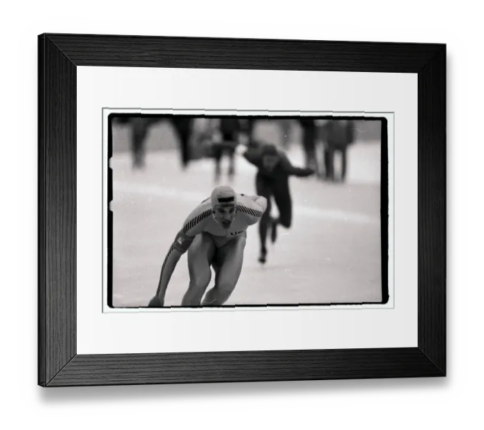 Framed Print : Eric Heiden in 1500 Meter Race