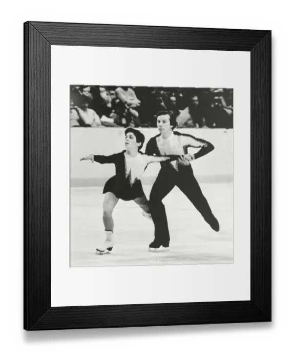 Framed Print : Soviet Duo Skating in Competition Framed Print : Soviet Duo Skating in Competition