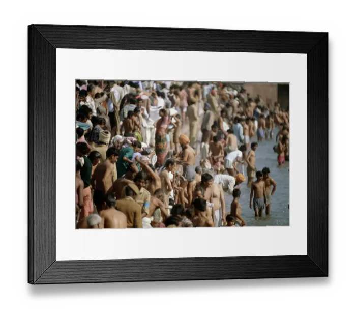 Framed Print : Bathers During Solar Eclipse Framed Print : Bathers During Solar Eclipse