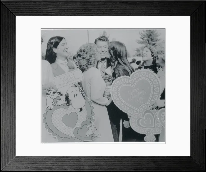 Framed Print : Ronald Reagan Receiving Kisses Framed Print : Ronald Reagan Receiving Kisses