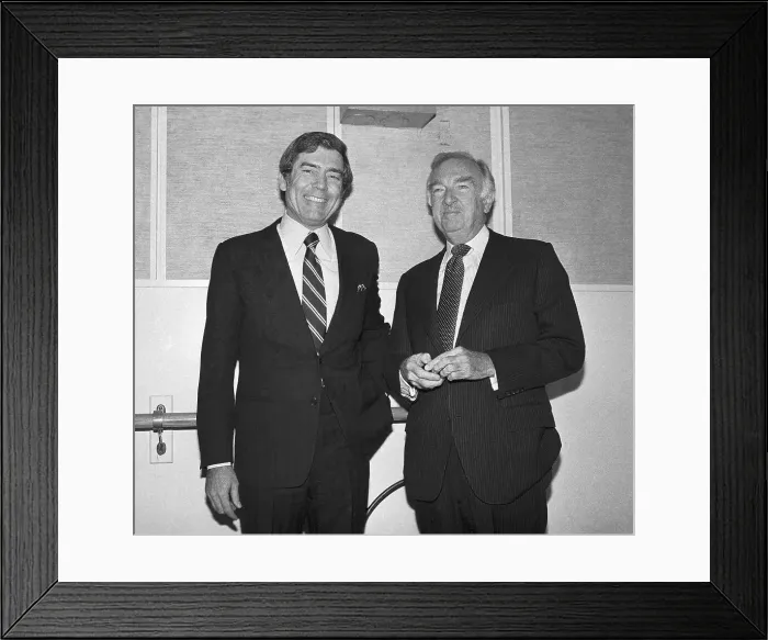 Framed Print : Walter Cronkite and Dan Rather Framed Print : Walter Cronkite and Dan Rather