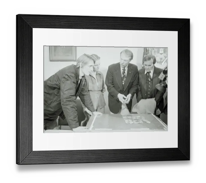 Framed Print : Ingram Family Being Questioned