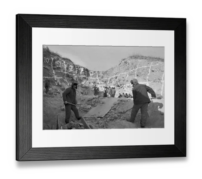 Framed Print : Digging at the Site of Peking Man Framed Print : Digging at the Site of Peking Man