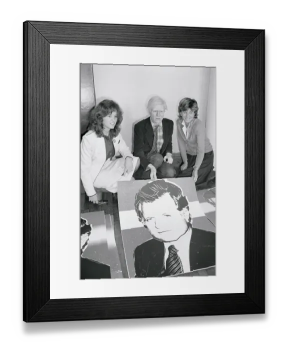 Framed Print : Andy Warhol Launching Campaign for Edward M. Kennedy Framed Print : Andy Warhol Launching Campaign for Edward M. Kennedy