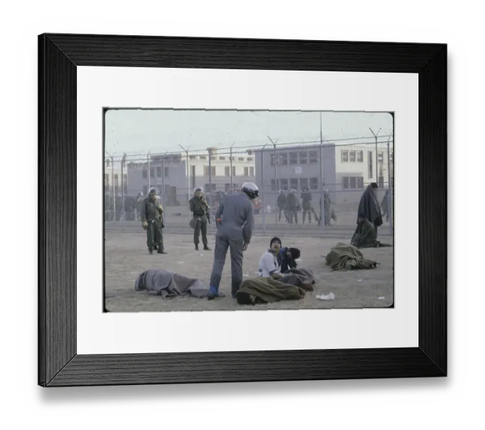 Framed Print : Guards and Inmates After Rioting Framed Print : Guards and Inmates After Rioting