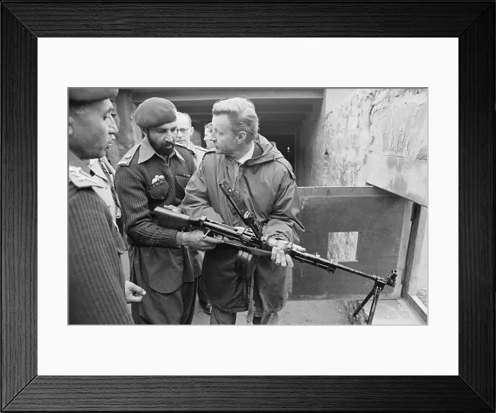 Framed Print : Zbigniew Brzezinksi Inspecting Gun Framed Print : Zbigniew Brzezinksi Inspecting Gun