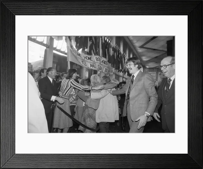 Framed Print : Former Iranian Hostages Being Warmly Welcomed at State Department Framed Print : Former Iranian Hostages Being Warmly Welcomed at State Department