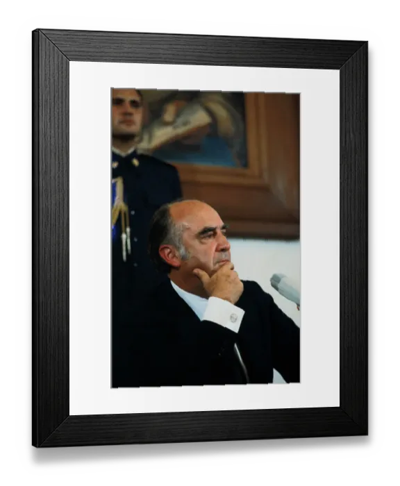 Framed Print : Jose Lopez Portillo During Press Conference Framed Print : Jose Lopez Portillo During Press Conference