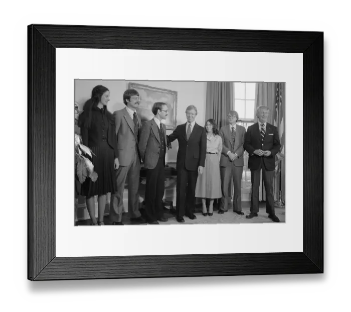 Framed Print : President Jimmy Carter with Americans Freed from Iran Framed Print : President Jimmy Carter with Americans Freed from Iran
