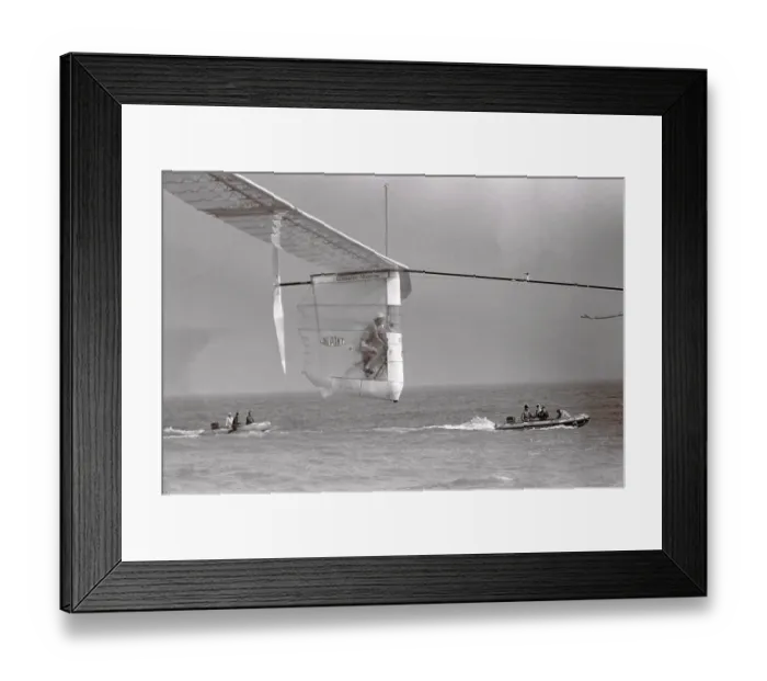 Framed Print : Bryan Allen Pedals the Gossamer Albatross Framed Print : Bryan Allen Pedals the Gossamer Albatross