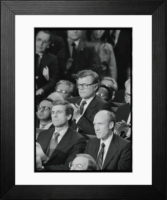 Framed Print : Edward Kennedy Applauding Framed Print : Edward Kennedy Applauding