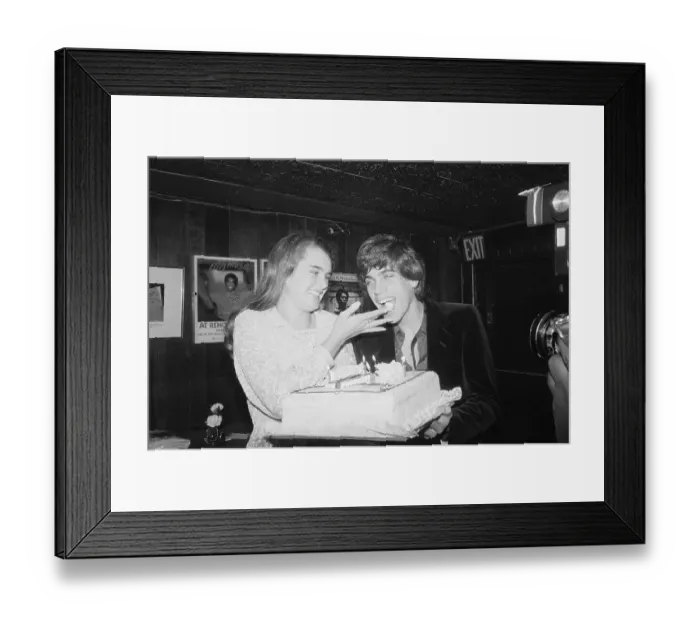 Framed Print : Brooke Shields Feeding Birthday Cake Framed Print : Brooke Shields Feeding Birthday Cake