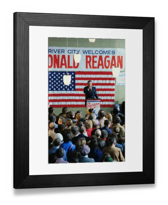 Framed Print : Ronald Reagan Giving a Speech Framed Print : Ronald Reagan Giving a Speech