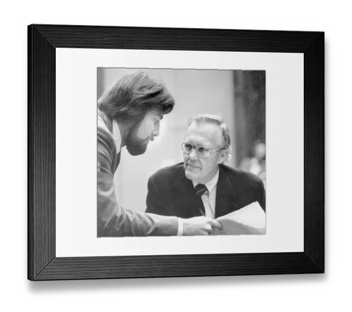 Framed Print : Jerry Francisco Conferring With his Attorney